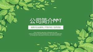Desene animate frunze verzi mici proaspete plat companie profil ppt șablon