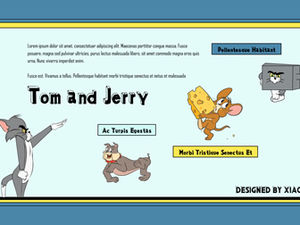 Pisică și șoarece "Tom și Jerry" șablon ppt temă drăguță de desene animate