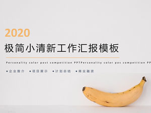 Banana imagine principală minimalistă șablon ppt raport de lucru mic proaspăt