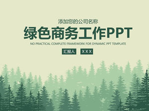 Wektor lasu tło zielony płaski raport biznesowy uniwersalny szablon ppt
