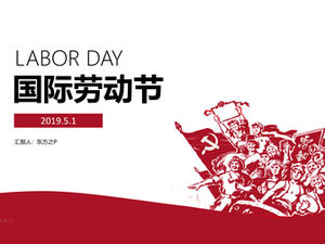 Labour Glory-1 maja szablon ppt Międzynarodowego Święta Pracy