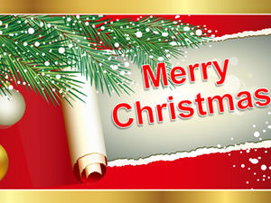 Feliz Natal Modelo ppt de cartão de bênção de Natal