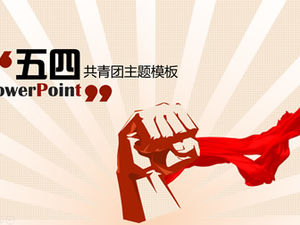 Czwartego maja szablon ppt Komunistycznej Ligi Młodzieży z okazji Dnia Młodzieży