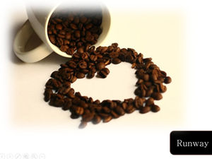 Amore caffè-caffè tema semplice modello di stile aziendale ppt