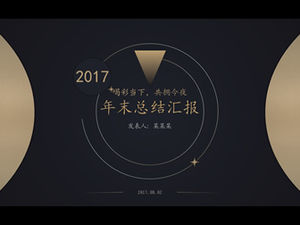 Suasana sederhana emas hitam suasana sederhana templat laporan ringkasan kerja akhir tahun gaya Cina