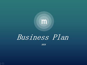 Latar belakang biru gradien kreatif bulat tembus template rencana proyek bisnis gaya iOS