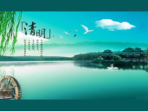 Pacote de download de 2 conjuntos de modelos de ppt de festival tradicionais do Festival Ching Ming