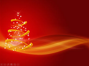เทมเพลต ppt คริสต์มาสสีแดงที่เป็นนามธรรมที่สวยงาม