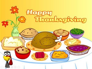 Happy Thanksgiving Thanksgiving cartoon ppt template