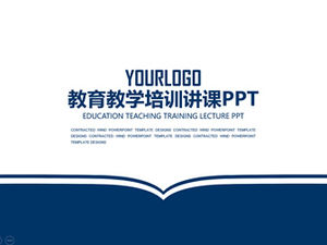 Open books flat creative education teaching training classroom speech ppt template
