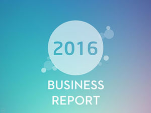Bulat sempurna kreatif biru ungu cerah latar belakang template laporan bisnis gaya iOS ppt