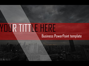Atmospheric European and American style black red gray steady business ppt template