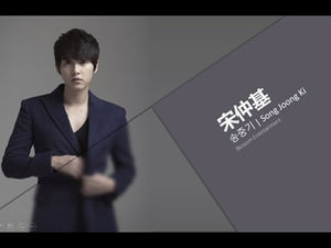 Legal comutação visual resposta do mouse e efeito dinâmico interativo Song Joong Ki Coreano estrela introdução modelo ppt
