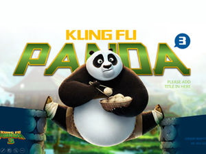 Modelo de ppt de blockbuster de filme de animação "Kung Fu Panda 3"