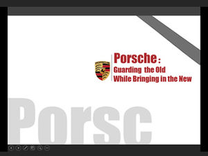 Produto da cultura Porsche e modelo de ppt da indústria automotiva de análise de mercado