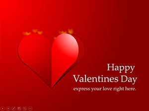 Valentine's day exquisite animated greeting card ppt template