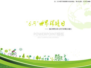 Practicando la vida verde-6.5 plantilla ppt del Día Mundial del Medio Ambiente