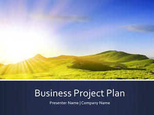 シンプルなビジネスプロジェクト計画pptテンプレート