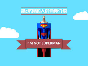 Templat ppt resume pribadi kreatif superman