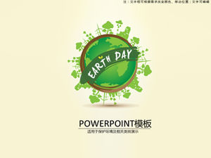 Día Mundial de la Tierra (Día Mundial de la Tierra) ama la tierra y protege el medio ambiente plantilla ppt