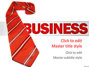 Plantilla ppt de negocios de corbata roja
