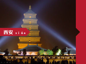 Template ppt kota sejarah dan budaya Xi'an