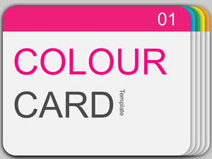 نموذج لون بطاقة بطاقة الألوان الإبداعية الأوروبية والأمريكية قالب ppt