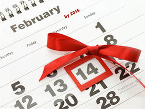 Creativo 14 febbraio calendario modello ppt di San Valentino