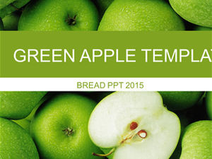 녹색 사과 과일 PPT 템플릿