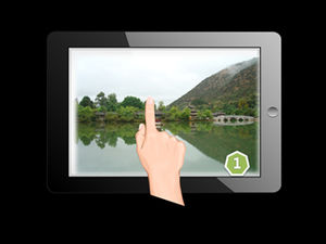 iPad touch navigazione effetto tutorial produzione ppt