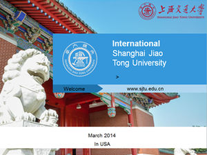 Plantilla ppt de promoción de admisiones de la Universidad Jiao Tong de Shanghai durante 14 años (versión extranjera)