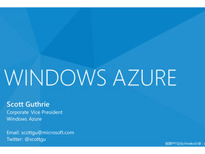 Introducerea produsului „WINDOWS AZURE” - șablonul oficial ppt de animație în stil Windows8 al Microsoft