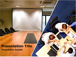Projector meeting room business ppt template