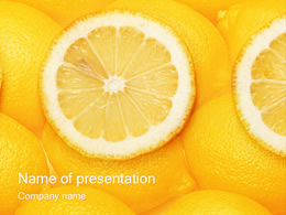 Zitronenscheibe und Zitronen-Ppt-Vorlage