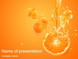 Modelo de ppt de verão frio de laranja e água