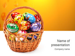 A basket of eggs ppt template