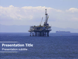 Modello ppt di esplorazione della perforazione petrolifera offshore