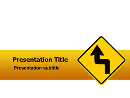 Warning color arrow indicating ppt template