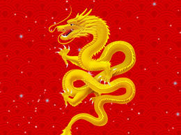 Plantilla ppt del festival de primavera del año del dragón festivo 2012