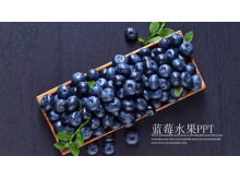 Șablon PPT de afine de fructe violet