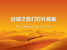 Template slideshow Silk Road yang didukung oleh unta gurun