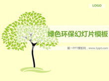 Einfache und elegante grüne Umweltschutz-PowerPoint-Vorlage