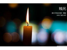 Modello PPT tema del Ringraziamento con sfondo di candela spot
