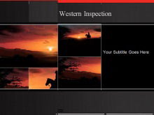 Cavaliere al tramonto per il download del modello PowerPoint
