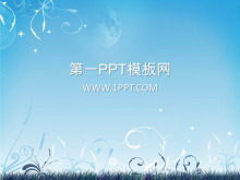 Téléchargement du modèle PPT art fond bleu