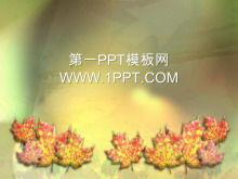 Unduh template PPT latar belakang daun maple musim gugur
