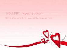 ピンクの愛の背景ロマンチックな愛のPPTテンプレートのダウンロード