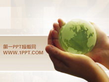 Pflege für Umweltschutz Erde PPT Vorlage