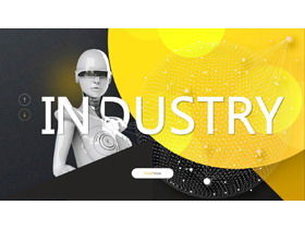 Cool Robot Industry 2.0 Theme PPT Template