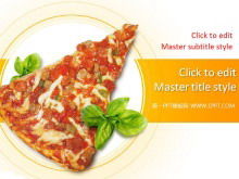 Western food pizza background dining food slide template download
